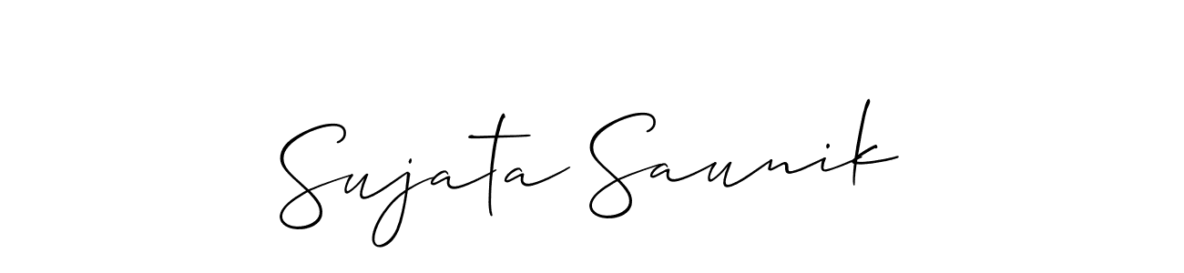 Use a signature maker to create a handwritten signature online. With this signature software, you can design (Allison_Script) your own signature for name Sujata Saunik. Sujata Saunik signature style 2 images and pictures png