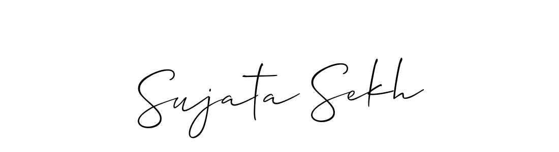 How to Draw Sujata Sekh signature style? Allison_Script is a latest design signature styles for name Sujata Sekh. Sujata Sekh signature style 2 images and pictures png