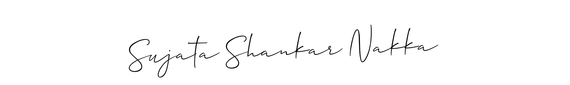 Similarly Allison_Script is the best handwritten signature design. Signature creator online .You can use it as an online autograph creator for name Sujata Shankar Nakka. Sujata Shankar Nakka signature style 2 images and pictures png