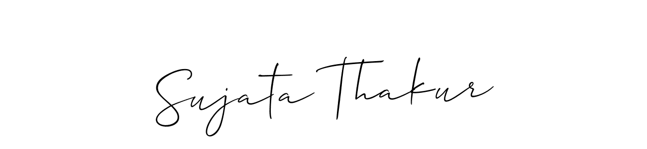 This is the best signature style for the Sujata Thakur name. Also you like these signature font (Allison_Script). Mix name signature. Sujata Thakur signature style 2 images and pictures png