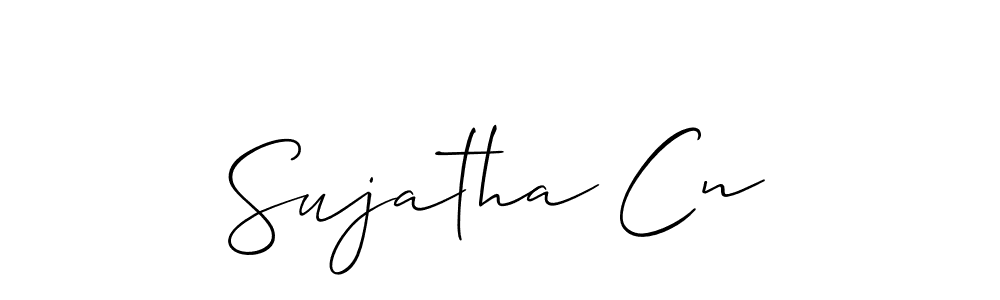 How to make Sujatha Cn name signature. Use Allison_Script style for creating short signs online. This is the latest handwritten sign. Sujatha Cn signature style 2 images and pictures png