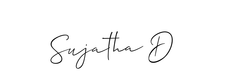 You should practise on your own different ways (Allison_Script) to write your name (Sujatha D) in signature. don't let someone else do it for you. Sujatha D signature style 2 images and pictures png