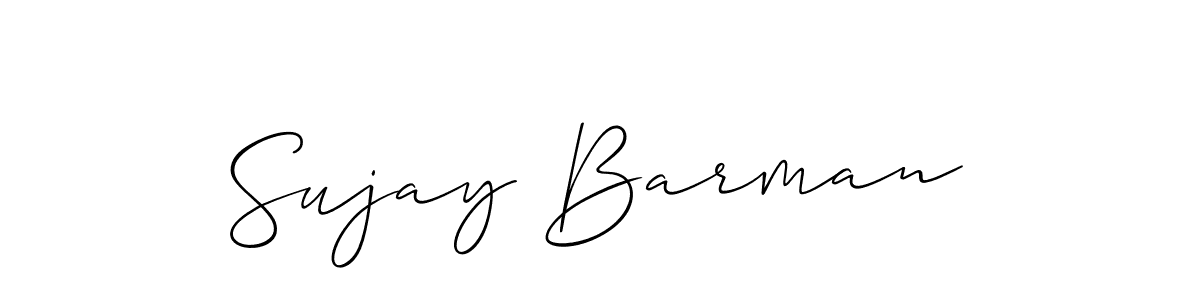 How to make Sujay Barman name signature. Use Allison_Script style for creating short signs online. This is the latest handwritten sign. Sujay Barman signature style 2 images and pictures png