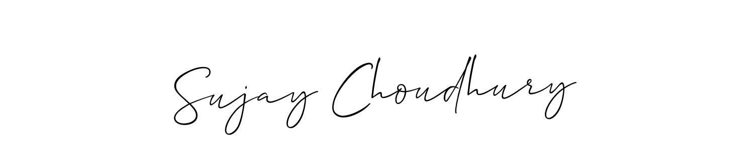 Use a signature maker to create a handwritten signature online. With this signature software, you can design (Allison_Script) your own signature for name Sujay Choudhury. Sujay Choudhury signature style 2 images and pictures png