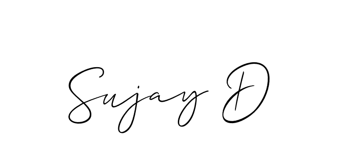 Make a beautiful signature design for name Sujay D. With this signature (Allison_Script) style, you can create a handwritten signature for free. Sujay D signature style 2 images and pictures png