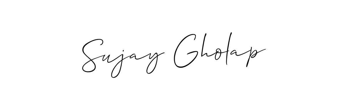if you are searching for the best signature style for your name Sujay Gholap. so please give up your signature search. here we have designed multiple signature styles  using Allison_Script. Sujay Gholap signature style 2 images and pictures png