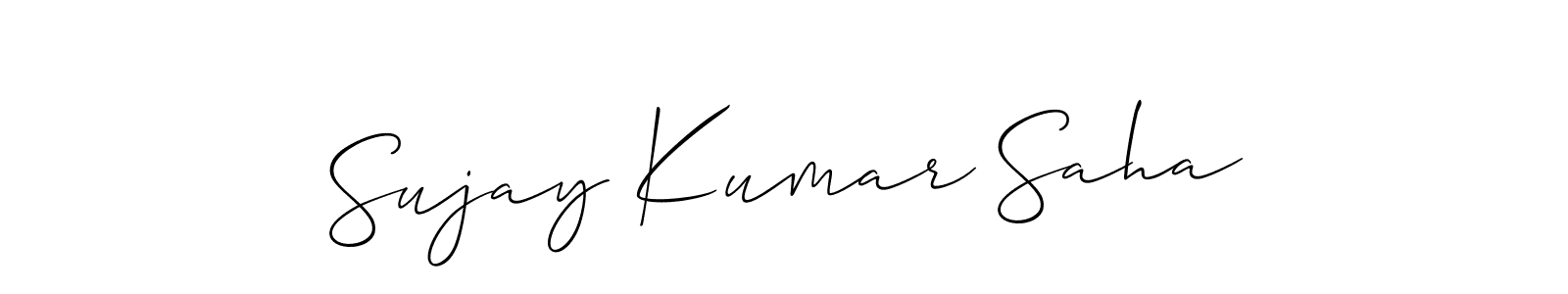 Also You can easily find your signature by using the search form. We will create Sujay Kumar Saha name handwritten signature images for you free of cost using Allison_Script sign style. Sujay Kumar Saha signature style 2 images and pictures png