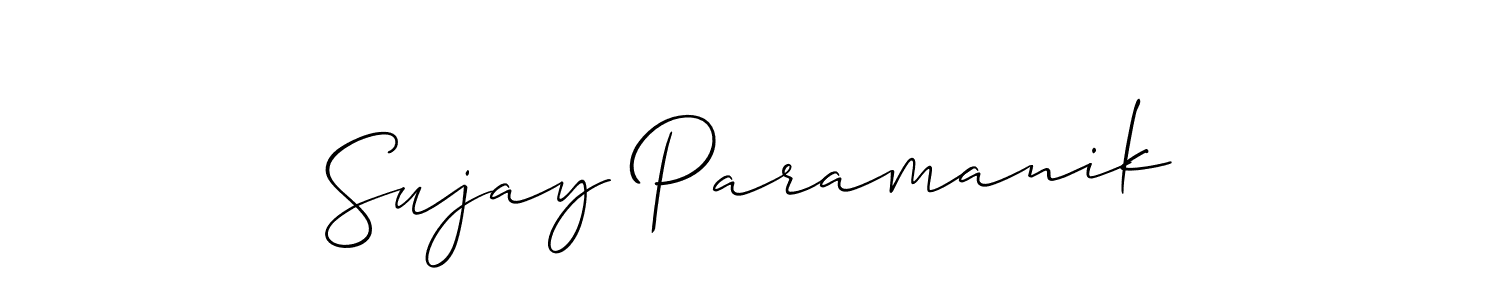 Make a short Sujay Paramanik signature style. Manage your documents anywhere anytime using Allison_Script. Create and add eSignatures, submit forms, share and send files easily. Sujay Paramanik signature style 2 images and pictures png
