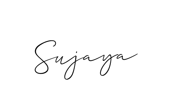 How to make Sujaya name signature. Use Allison_Script style for creating short signs online. This is the latest handwritten sign. Sujaya signature style 2 images and pictures png