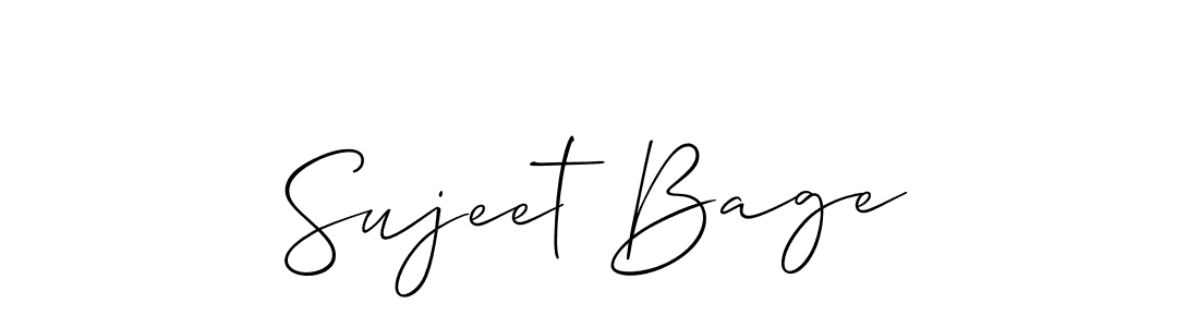 It looks lik you need a new signature style for name Sujeet Bage. Design unique handwritten (Allison_Script) signature with our free signature maker in just a few clicks. Sujeet Bage signature style 2 images and pictures png