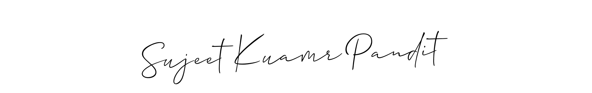 How to make Sujeet Kuamr Pandit signature? Allison_Script is a professional autograph style. Create handwritten signature for Sujeet Kuamr Pandit name. Sujeet Kuamr Pandit signature style 2 images and pictures png