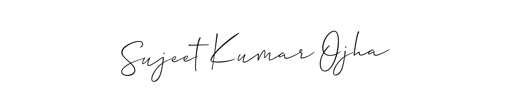 Also we have Sujeet Kumar Ojha name is the best signature style. Create professional handwritten signature collection using Allison_Script autograph style. Sujeet Kumar Ojha signature style 2 images and pictures png