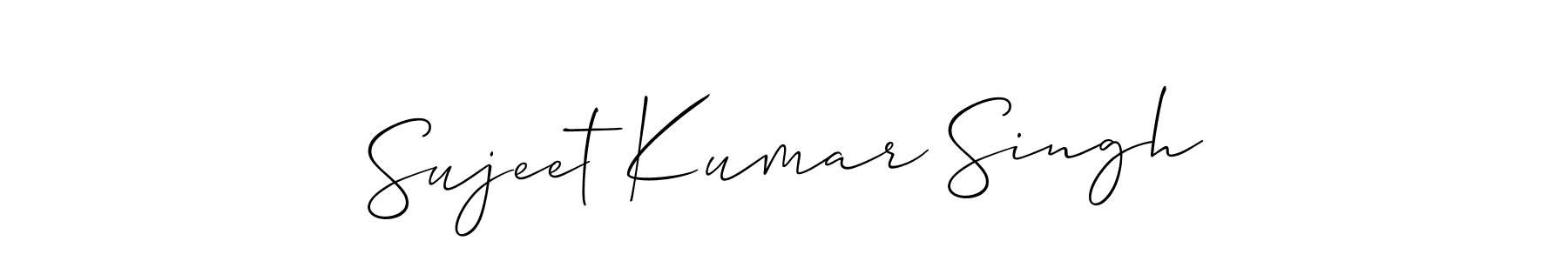 You should practise on your own different ways (Allison_Script) to write your name (Sujeet Kumar Singh) in signature. don't let someone else do it for you. Sujeet Kumar Singh signature style 2 images and pictures png