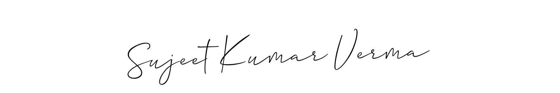 Make a short Sujeet Kumar Verma signature style. Manage your documents anywhere anytime using Allison_Script. Create and add eSignatures, submit forms, share and send files easily. Sujeet Kumar Verma signature style 2 images and pictures png