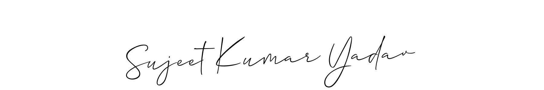 Also You can easily find your signature by using the search form. We will create Sujeet Kumar Yadav name handwritten signature images for you free of cost using Allison_Script sign style. Sujeet Kumar Yadav signature style 2 images and pictures png