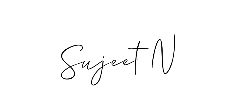 Allison_Script is a professional signature style that is perfect for those who want to add a touch of class to their signature. It is also a great choice for those who want to make their signature more unique. Get Sujeet N name to fancy signature for free. Sujeet N signature style 2 images and pictures png