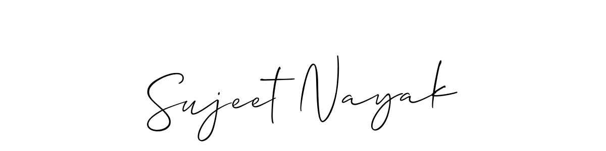 Allison_Script is a professional signature style that is perfect for those who want to add a touch of class to their signature. It is also a great choice for those who want to make their signature more unique. Get Sujeet Nayak name to fancy signature for free. Sujeet Nayak signature style 2 images and pictures png
