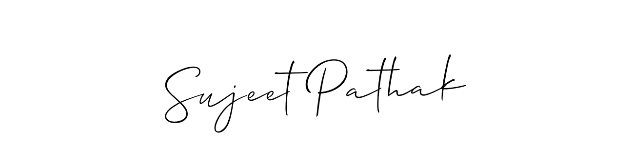 Allison_Script is a professional signature style that is perfect for those who want to add a touch of class to their signature. It is also a great choice for those who want to make their signature more unique. Get Sujeet Pathak name to fancy signature for free. Sujeet Pathak signature style 2 images and pictures png