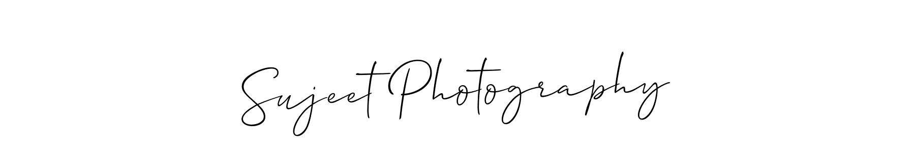 This is the best signature style for the Sujeet Photography name. Also you like these signature font (Allison_Script). Mix name signature. Sujeet Photography signature style 2 images and pictures png