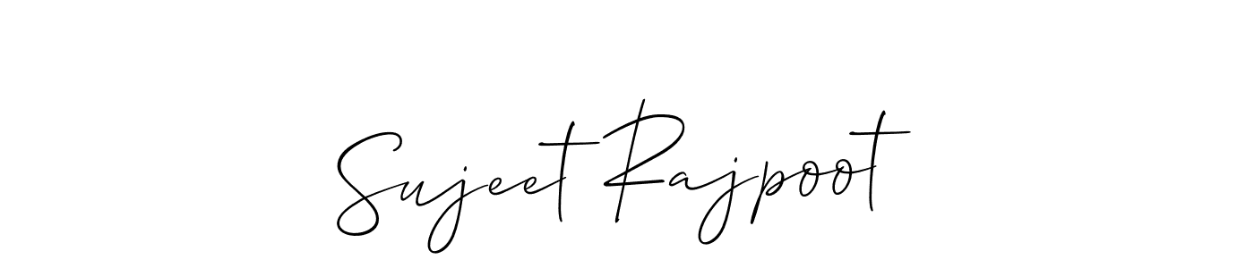 It looks lik you need a new signature style for name Sujeet Rajpoot. Design unique handwritten (Allison_Script) signature with our free signature maker in just a few clicks. Sujeet Rajpoot signature style 2 images and pictures png