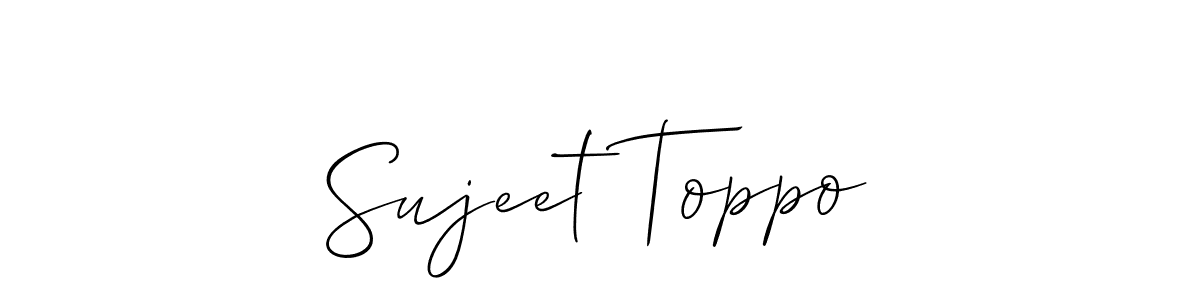 Make a short Sujeet Toppo signature style. Manage your documents anywhere anytime using Allison_Script. Create and add eSignatures, submit forms, share and send files easily. Sujeet Toppo signature style 2 images and pictures png