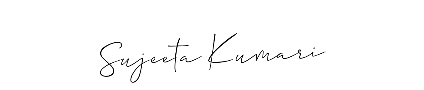 Create a beautiful signature design for name Sujeeta Kumari. With this signature (Allison_Script) fonts, you can make a handwritten signature for free. Sujeeta Kumari signature style 2 images and pictures png