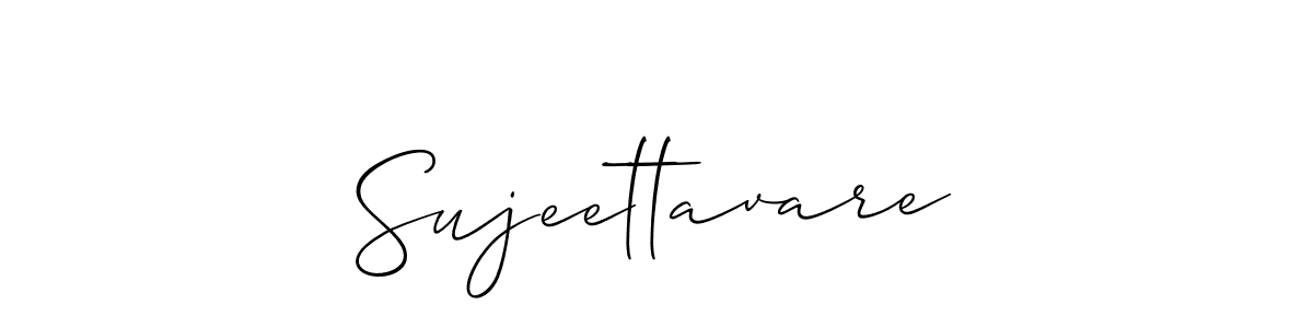 Allison_Script is a professional signature style that is perfect for those who want to add a touch of class to their signature. It is also a great choice for those who want to make their signature more unique. Get Sujeettavare name to fancy signature for free. Sujeettavare signature style 2 images and pictures png