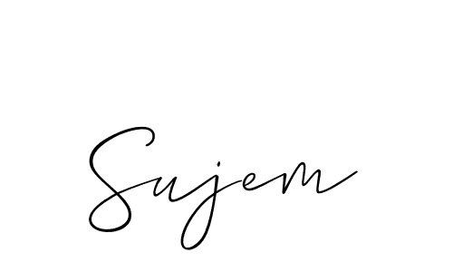 The best way (Allison_Script) to make a short signature is to pick only two or three words in your name. The name Sujem include a total of six letters. For converting this name. Sujem signature style 2 images and pictures png