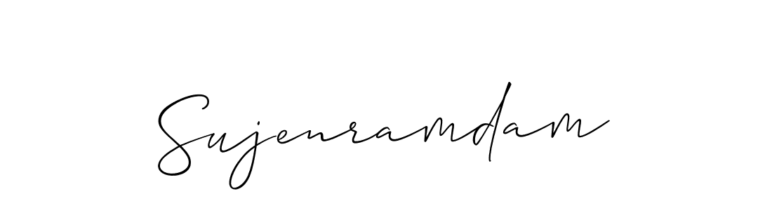 How to make Sujenramdam signature? Allison_Script is a professional autograph style. Create handwritten signature for Sujenramdam name. Sujenramdam signature style 2 images and pictures png