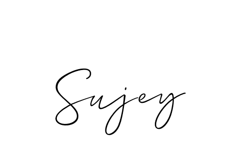 Make a beautiful signature design for name Sujey. With this signature (Allison_Script) style, you can create a handwritten signature for free. Sujey signature style 2 images and pictures png