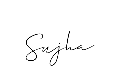 How to make Sujha name signature. Use Allison_Script style for creating short signs online. This is the latest handwritten sign. Sujha signature style 2 images and pictures png