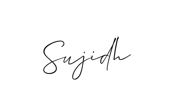 Use a signature maker to create a handwritten signature online. With this signature software, you can design (Allison_Script) your own signature for name Sujidh. Sujidh signature style 2 images and pictures png