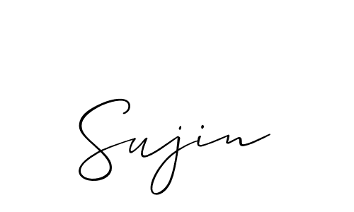 Design your own signature with our free online signature maker. With this signature software, you can create a handwritten (Allison_Script) signature for name Sujin. Sujin signature style 2 images and pictures png