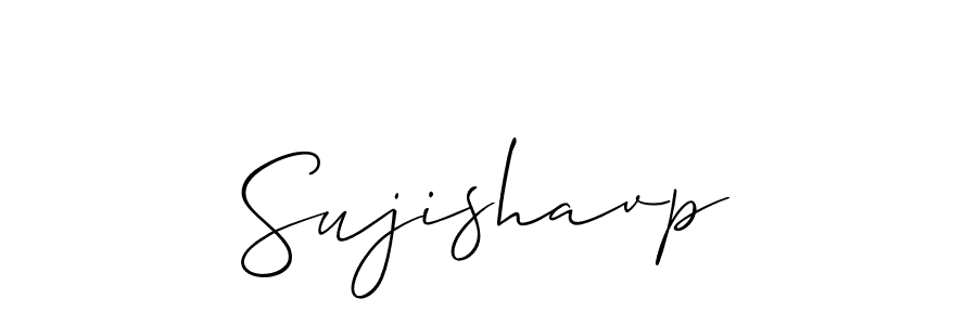 Create a beautiful signature design for name Sujishavp. With this signature (Allison_Script) fonts, you can make a handwritten signature for free. Sujishavp signature style 2 images and pictures png