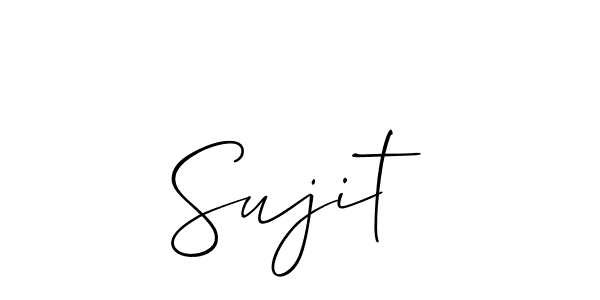 You should practise on your own different ways (Allison_Script) to write your name (Sujit ) in signature. don't let someone else do it for you. Sujit  signature style 2 images and pictures png