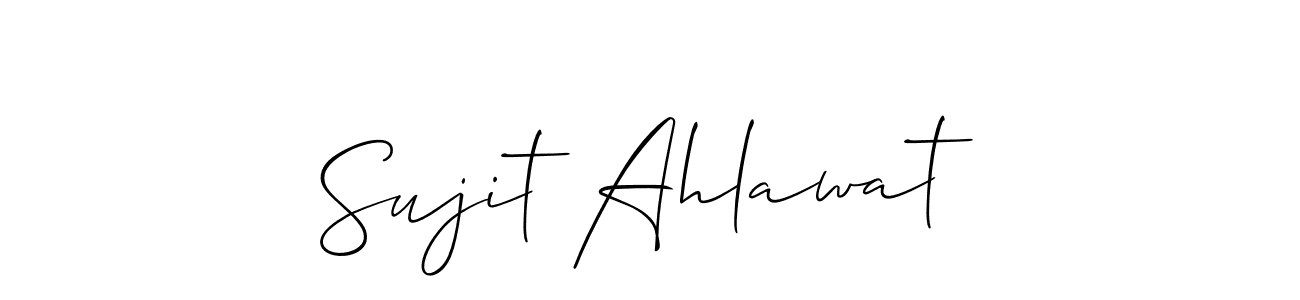 The best way (Allison_Script) to make a short signature is to pick only two or three words in your name. The name Sujit Ahlawat include a total of six letters. For converting this name. Sujit Ahlawat signature style 2 images and pictures png