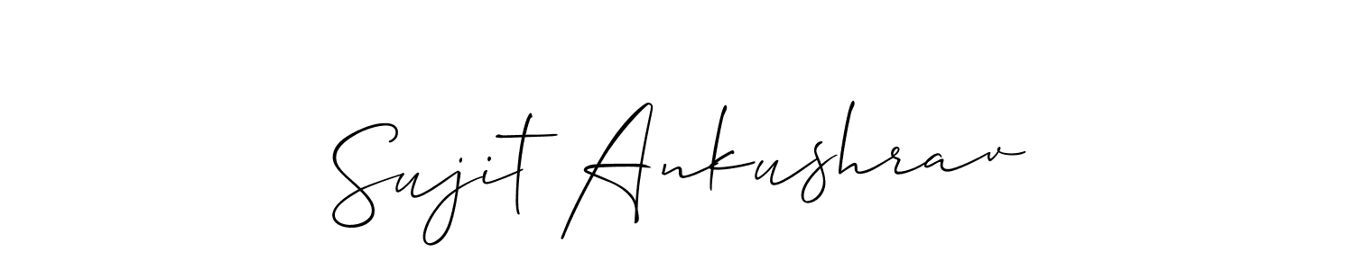 Use a signature maker to create a handwritten signature online. With this signature software, you can design (Allison_Script) your own signature for name Sujit Ankushrav. Sujit Ankushrav signature style 2 images and pictures png