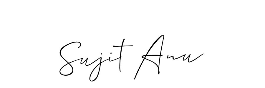 Sujit Anu stylish signature style. Best Handwritten Sign (Allison_Script) for my name. Handwritten Signature Collection Ideas for my name Sujit Anu. Sujit Anu signature style 2 images and pictures png