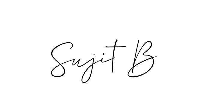 How to make Sujit B signature? Allison_Script is a professional autograph style. Create handwritten signature for Sujit B name. Sujit B signature style 2 images and pictures png