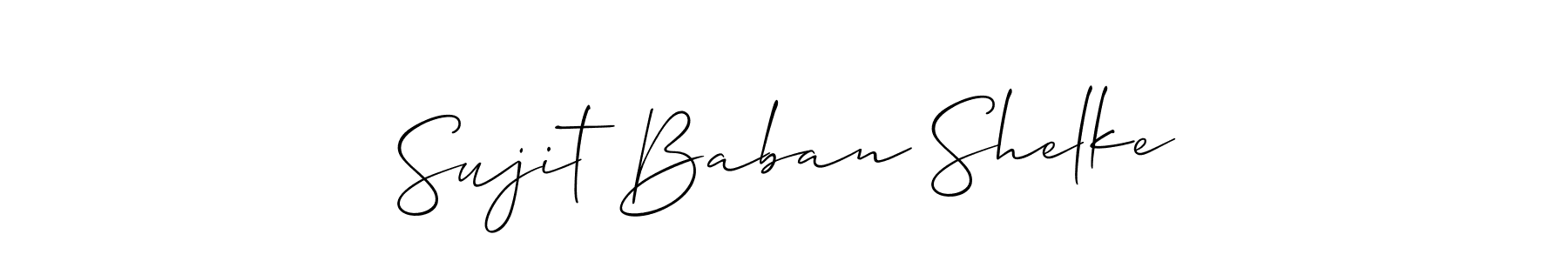 Make a short Sujit Baban Shelke signature style. Manage your documents anywhere anytime using Allison_Script. Create and add eSignatures, submit forms, share and send files easily. Sujit Baban Shelke signature style 2 images and pictures png