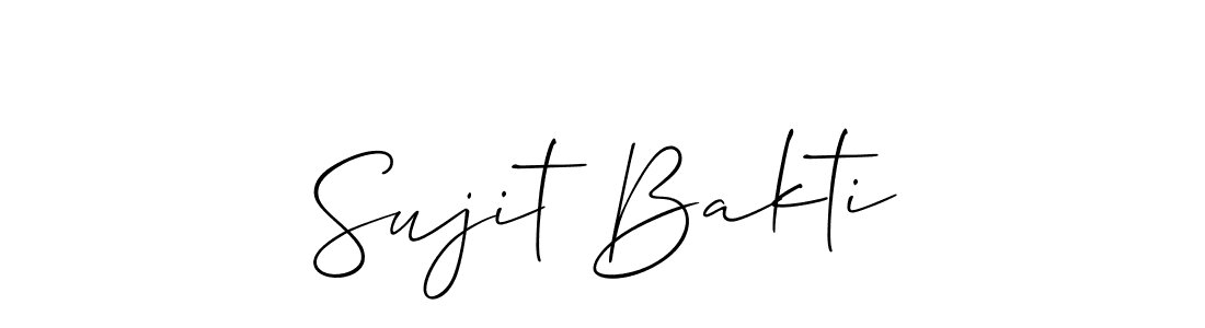 Design your own signature with our free online signature maker. With this signature software, you can create a handwritten (Allison_Script) signature for name Sujit Bakti. Sujit Bakti signature style 2 images and pictures png