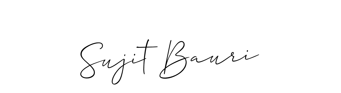 Also You can easily find your signature by using the search form. We will create Sujit Bauri name handwritten signature images for you free of cost using Allison_Script sign style. Sujit Bauri signature style 2 images and pictures png