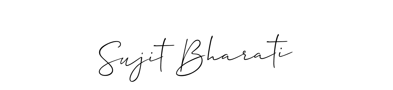 Make a beautiful signature design for name Sujit Bharati. With this signature (Allison_Script) style, you can create a handwritten signature for free. Sujit Bharati signature style 2 images and pictures png