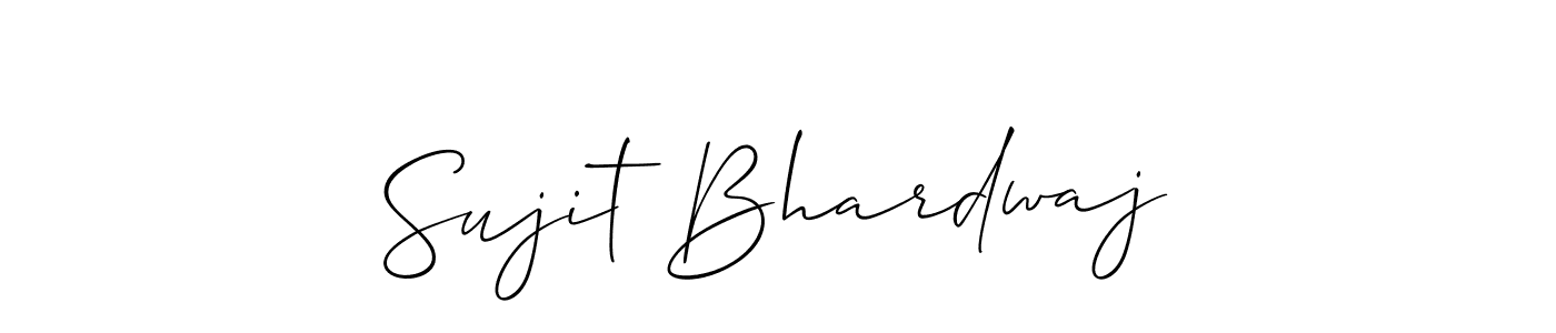 Also You can easily find your signature by using the search form. We will create Sujit Bhardwaj name handwritten signature images for you free of cost using Allison_Script sign style. Sujit Bhardwaj signature style 2 images and pictures png