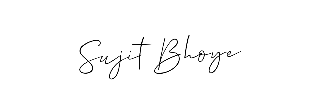 You should practise on your own different ways (Allison_Script) to write your name (Sujit Bhoye) in signature. don't let someone else do it for you. Sujit Bhoye signature style 2 images and pictures png