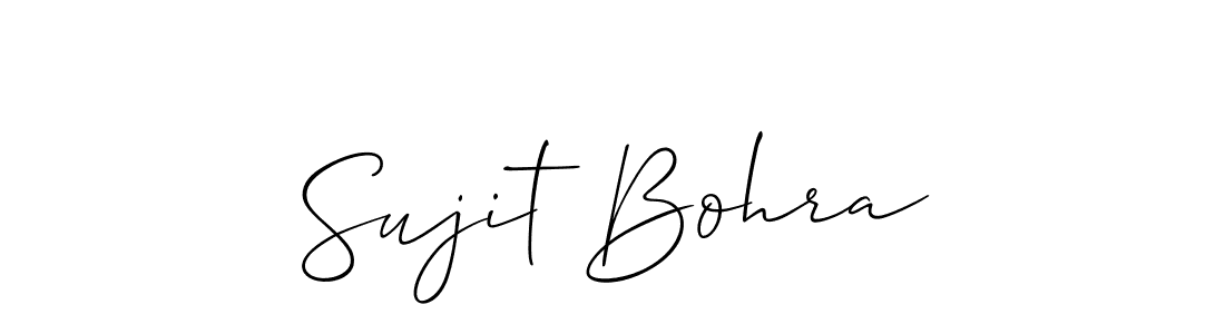 How to make Sujit Bohra name signature. Use Allison_Script style for creating short signs online. This is the latest handwritten sign. Sujit Bohra signature style 2 images and pictures png