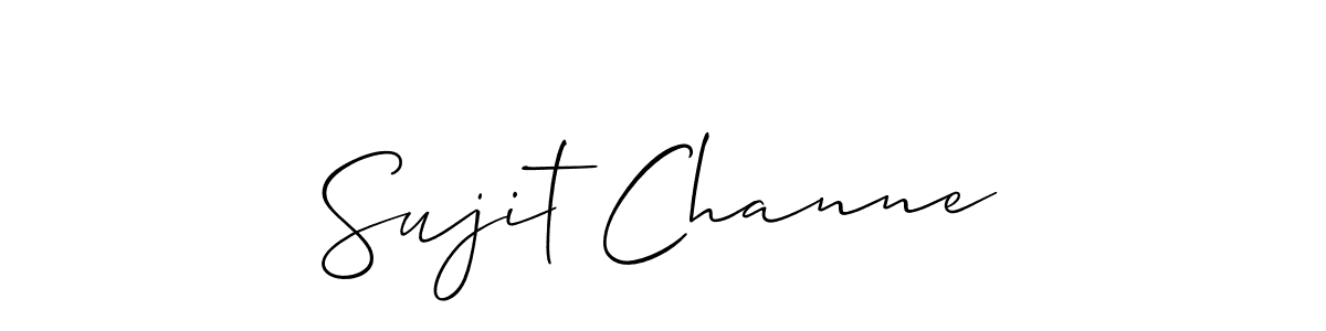 Make a short Sujit Channe signature style. Manage your documents anywhere anytime using Allison_Script. Create and add eSignatures, submit forms, share and send files easily. Sujit Channe signature style 2 images and pictures png