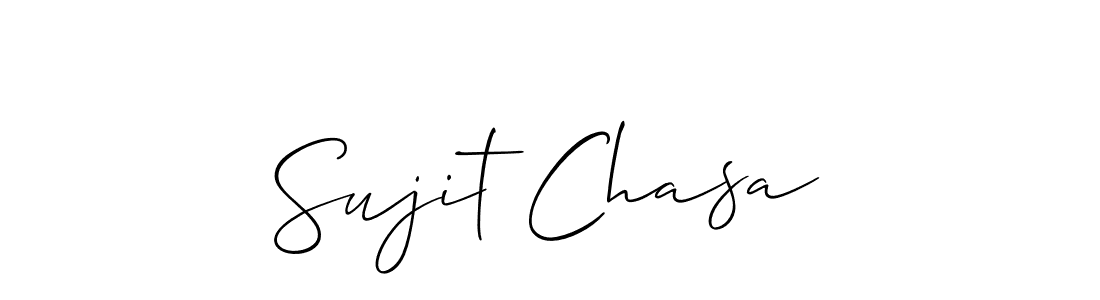 Make a beautiful signature design for name Sujit Chasa. With this signature (Allison_Script) style, you can create a handwritten signature for free. Sujit Chasa signature style 2 images and pictures png