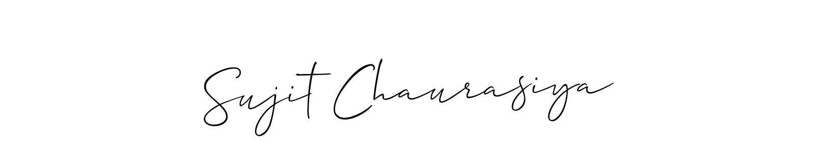 How to make Sujit Chaurasiya signature? Allison_Script is a professional autograph style. Create handwritten signature for Sujit Chaurasiya name. Sujit Chaurasiya signature style 2 images and pictures png