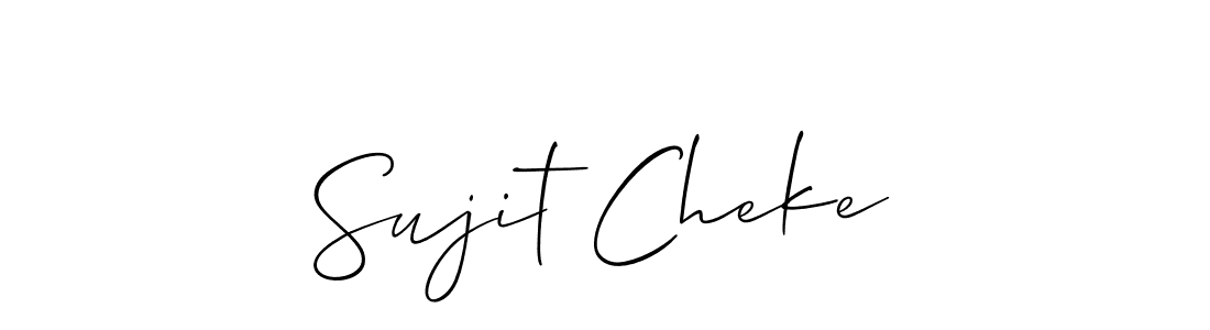 How to make Sujit Cheke signature? Allison_Script is a professional autograph style. Create handwritten signature for Sujit Cheke name. Sujit Cheke signature style 2 images and pictures png